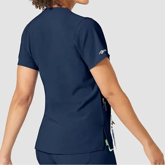 WOMEN'S Carhartt FORCE CROSS-FLEX V-NECK SCRUB TOP 3x Modern Fit - Picture 2 of 4